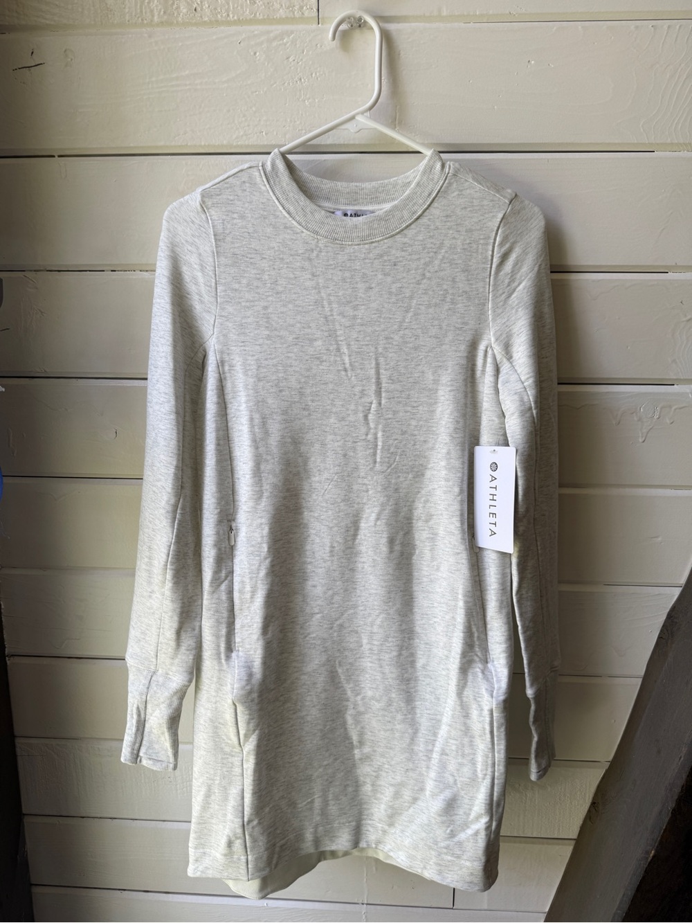 Athleta Coaster Luxe Dress Tunic in Light Heather Gray